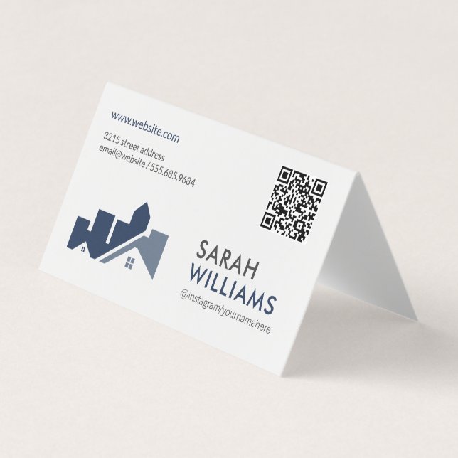 Carte De Visite Code QR | Immobilier (Devant)