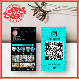 Carte De Visite Code QR Instagram Entretien Moderne de la Maison T