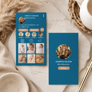 Carte De Visite Code QR Instagram pour les entreprises Grille de