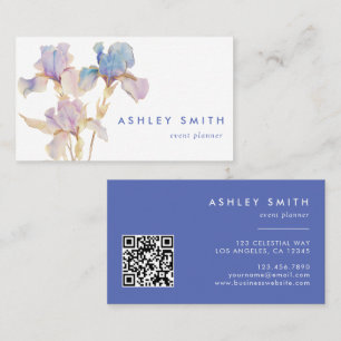 Carte De Visite Code QR Iris élégant