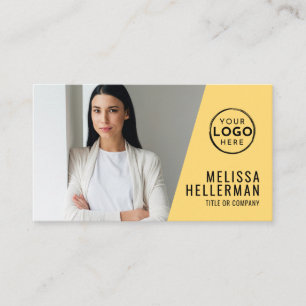 Carte De Visite Code QR Jaune Société Votre Logo