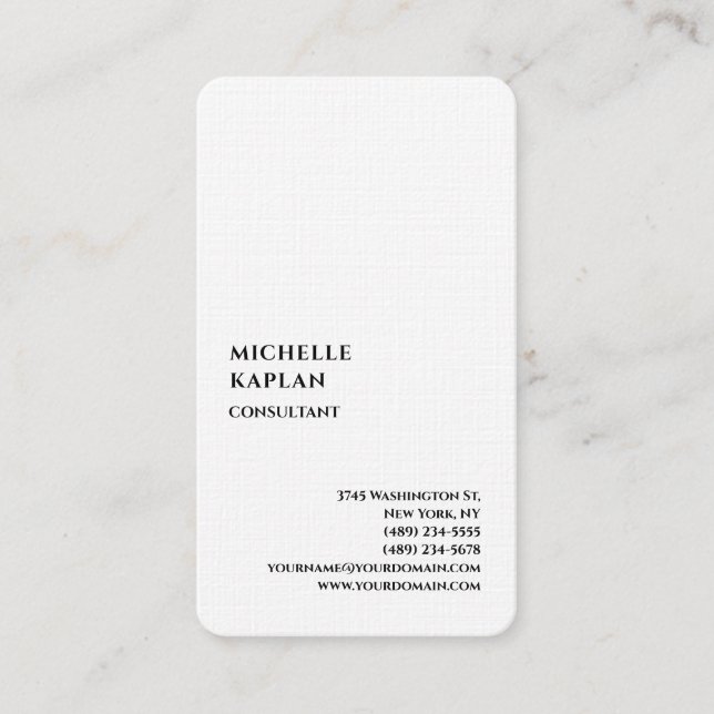 Carte De Visite Code QR Linge Moderne Professionnel Exclusif (Devant)