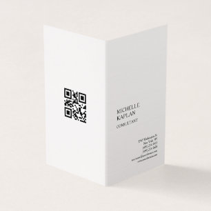 Carte De Visite Code QR Linge Moderne Professionnel Exclusif
