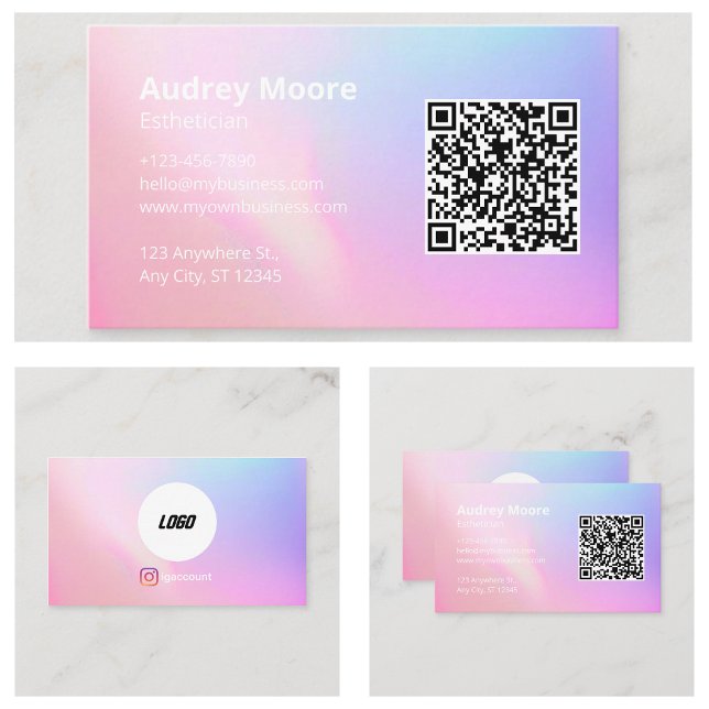 Carte De Visite Code QR Logo (Logo QR Code Business Card
)