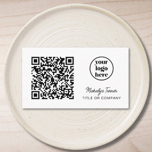 Carte De Visite Code QR Logo d'entreprise Moderne Professionnel