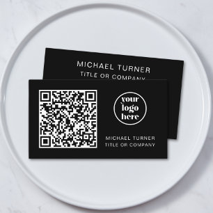 Carte De Visite Code QR Logo d'entreprise Moderne Professionnel No