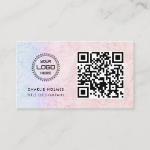 Carte De Visite Code QR Logo d'entreprise Professionnel et Moder