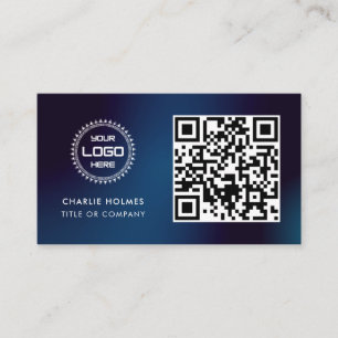 Carte De Visite Code QR Logo d'entreprise Professionnel et Moder