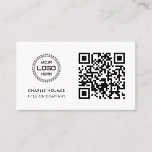 Carte De Visite Code QR Logo d'entreprise Professionnel et Moder