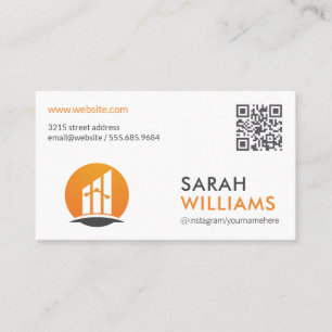 Carte De Visite Code QR   Logo Finance