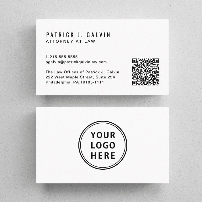 Carte De Visite Code QR Logo Minimal Professionnel (Capture attention, make connections, and leave a lasting impression with our modern QR business card)