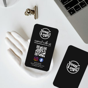 Carte De Visite Code QR Logo Réseau Social Connectez-vous avec nou