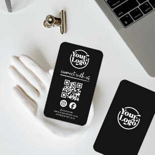 Carte De Visite Code QR Logo Réseaux Sociaux Connectez-vous avec n