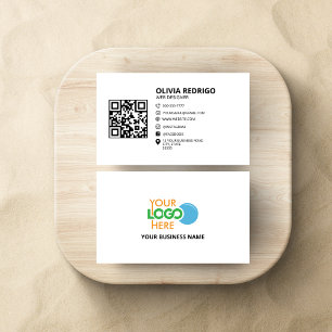 Carte De Visite Code QR minimal Informations de contact réseau num