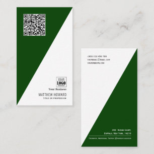 Carte De Visite Code QR minimal moderne Logo médias sociaux Entre