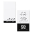 Code QR minimal moderne noir blanc vertical