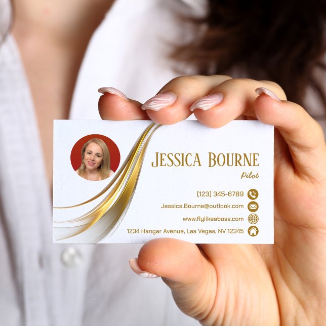 Carte De Visite Code QR Minimal Moderne Professionnel Or (Créateur téléchargé)