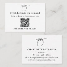 Code QR minimal noir et blanc Été Immobilier