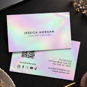 Carte De Visite Code QR Minimaliste Créateur de Contenu