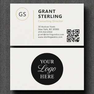 Carte De Visite Code QR minimaliste du logo professionnel de la so