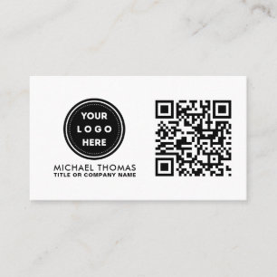 Carte De Visite Code QR minimaliste du logo professionnel de la so