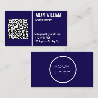 Carte De Visite Code QR minimaliste du logo professionnel de la so