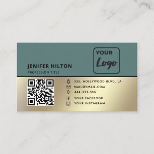 Carte De Visite Code QR minimaliste entreprise de logo de médias s