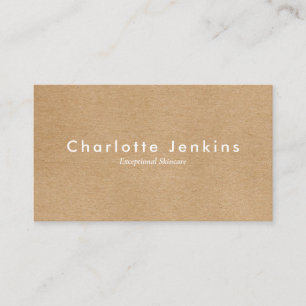 Carte De Visite Code QR minimaliste Kraft moderne professionnel