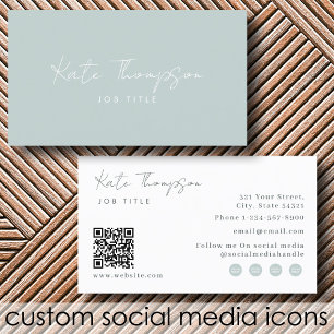 Carte De Visite Code QR minimaliste minimaliste professionnel mode