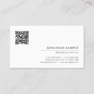 Carte De Visite Code QR minimaliste Modèle moderne élégant