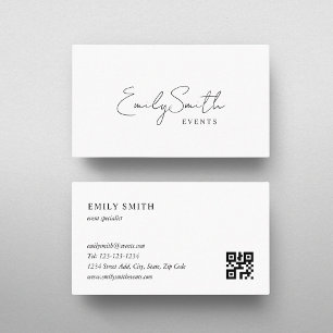Carte De Visite Code QR minimaliste moderne