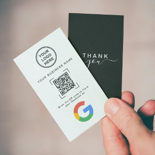Carte De Visite Code QR Minimaliste Moderne Avis Google