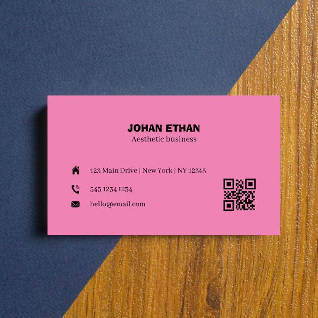Carte De Visite Code QR minimaliste moderne simple (Créateur téléchargé)
