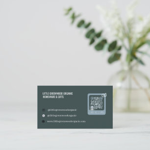 Carte de visite Code QR Minimaliste Moderne Ver
