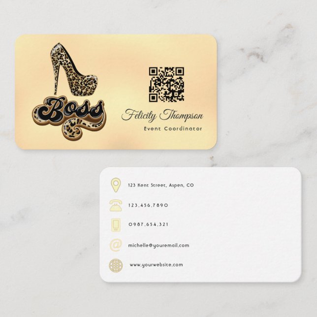 Carte De Visite Code QR mode (Devant / Derrière)