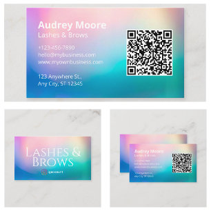 Carte De Visite Code QR modèle Eyelash
