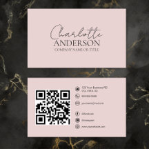 Code QR moderne Custom Social Media Blush Pink