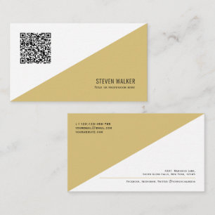 Carte De Visite Code QR Moderne Minimaliste Clean Professional Bus