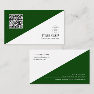 Carte De Visite Code QR Moderne Minimaliste Propre Entreprise