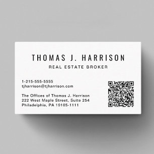Carte De Visite Code QR moderne Professionnel