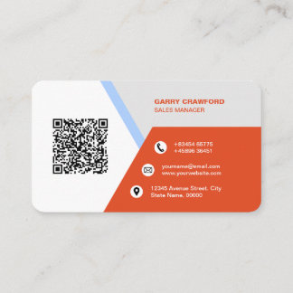 Carte De Visite Code QR moderne professionnel personnalisé B perso