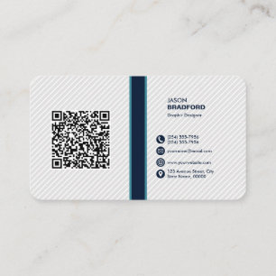 Carte De Visite Code QR moderne professionnel personnalisé Bu pers