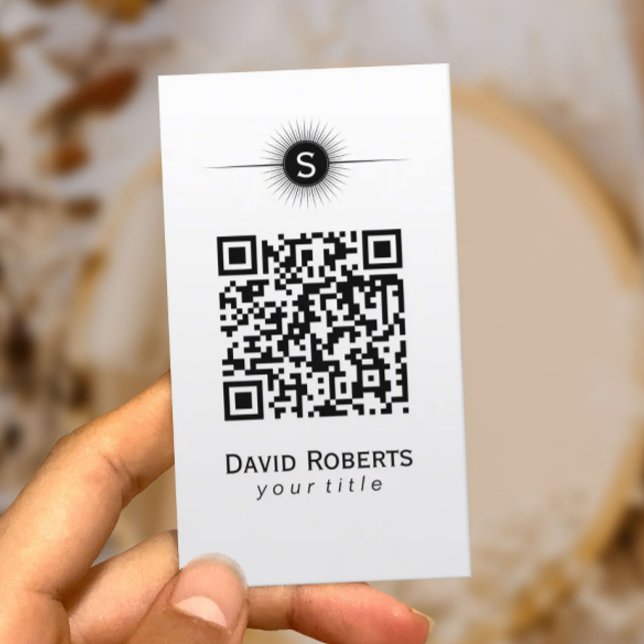Carte De Visite Code QR moderne Simple Plain (Créateur téléchargé)