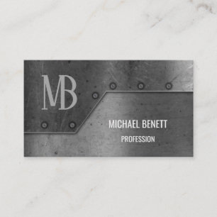 Carte De Visite Code QR   Monogramme mural en acier