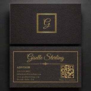 Carte De Visite Code QR monogrammé pour conseiller