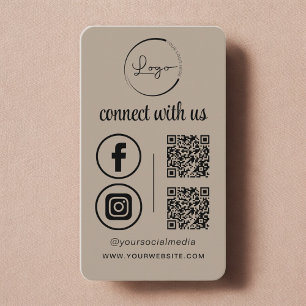 Carte De Visite Code QR neutre Connectez-vous avec nous