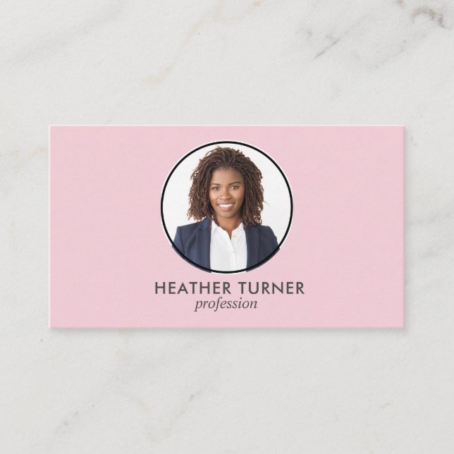 Carte De Visite CODE QR ou logo professionnel Capture d'écran PINK (Devant)