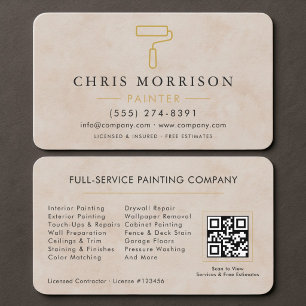 Carte De Visite Code QR Peintre