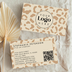 Carte De Visite Code QR personnalisé avec logo de l'entreprise en 