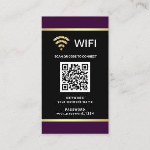 Carte De Visite Code QR personnalisé moderne pour mot de passe de 